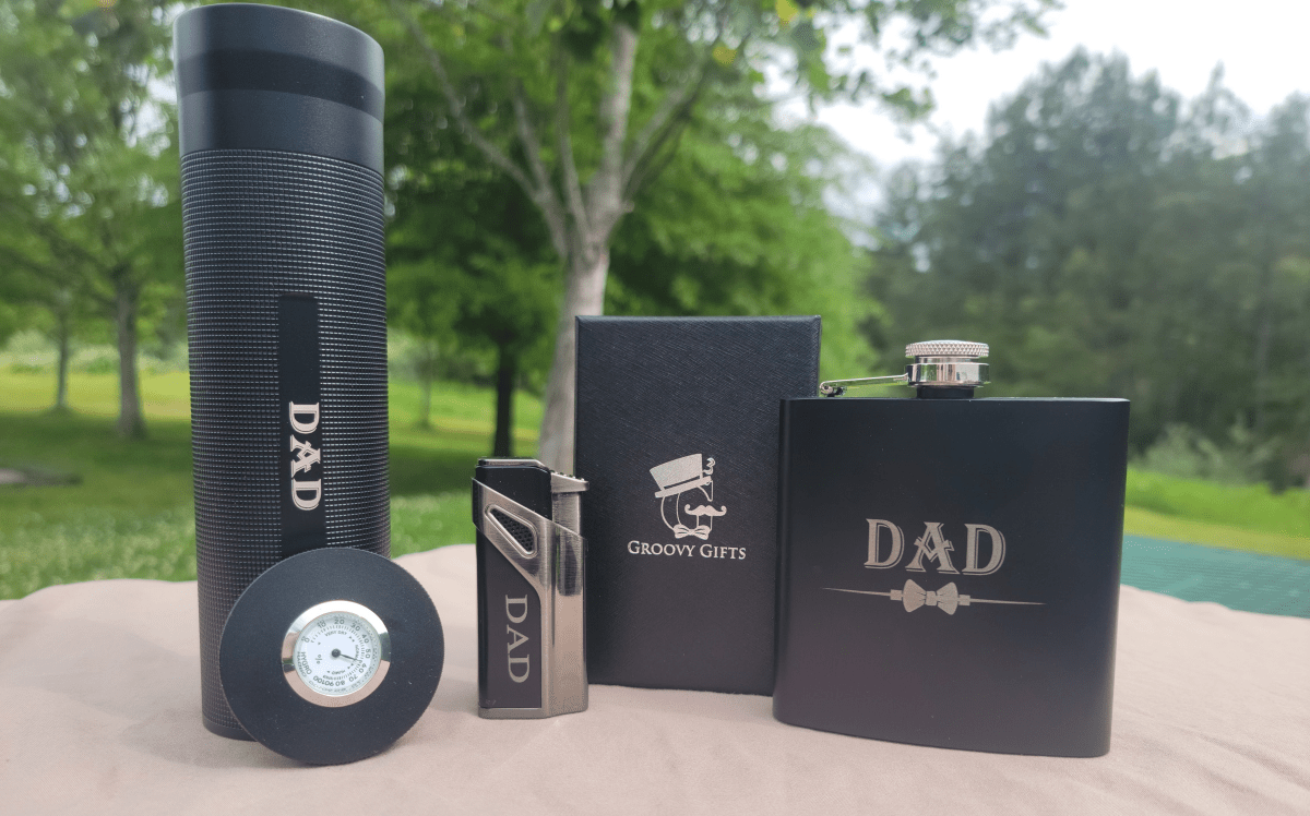 Unique Personalized Ultimate Cigar Set Customized Cigar Gifts for Men by Groovy Guy