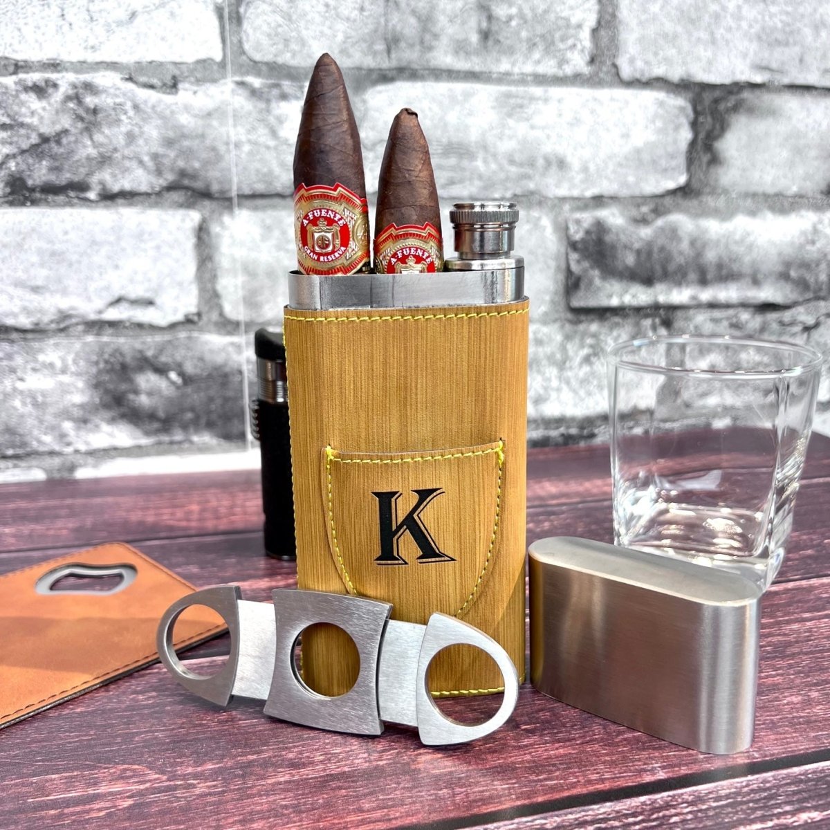 Unique Personalized Sinister Cigar Holder Customized Cigar Case Gifts for Men by Groovy Guy