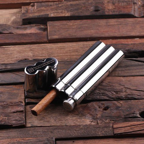 Personalized Cigar, Decanter, & Flask Combo Set