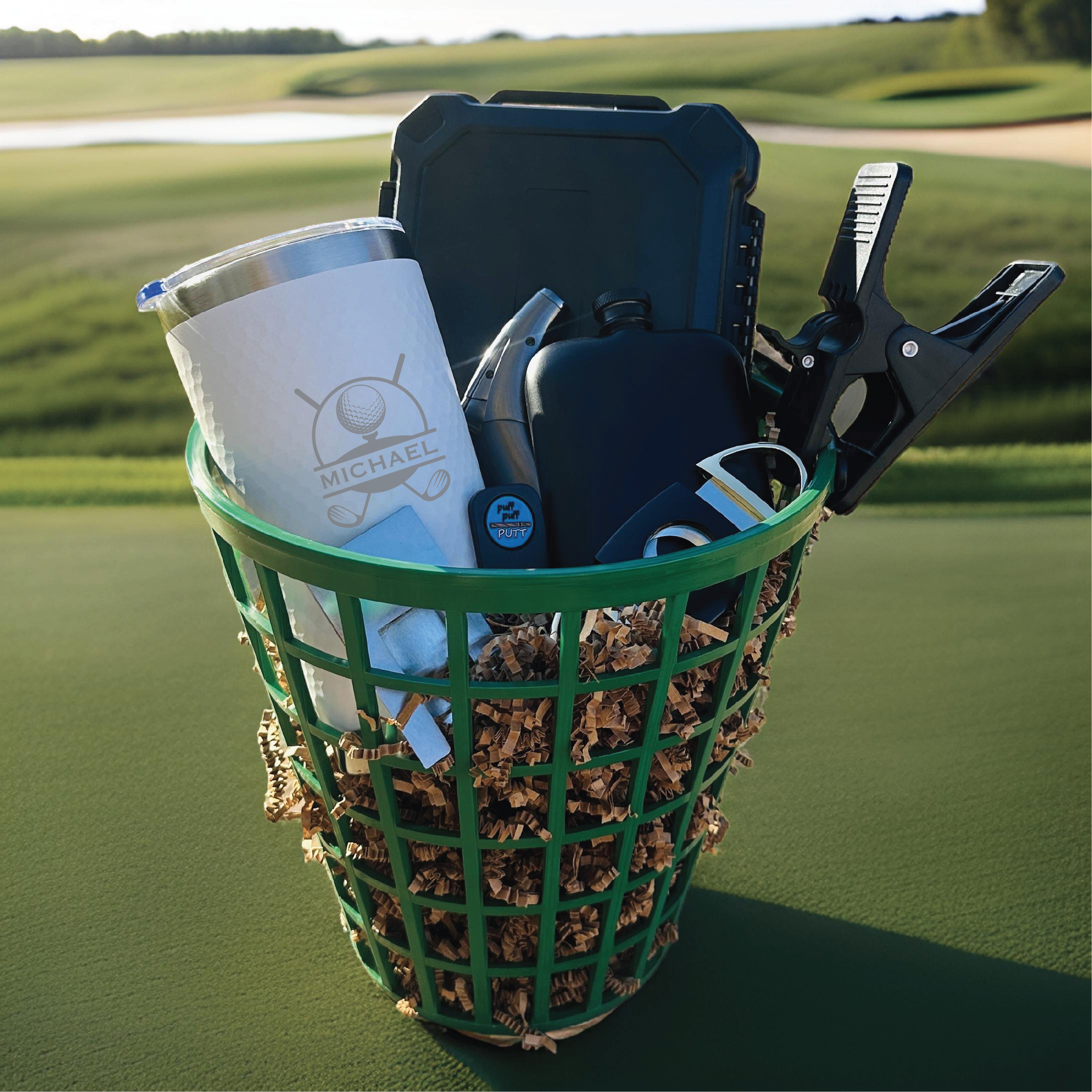 Cigar Lovers Golf Gift Basket 