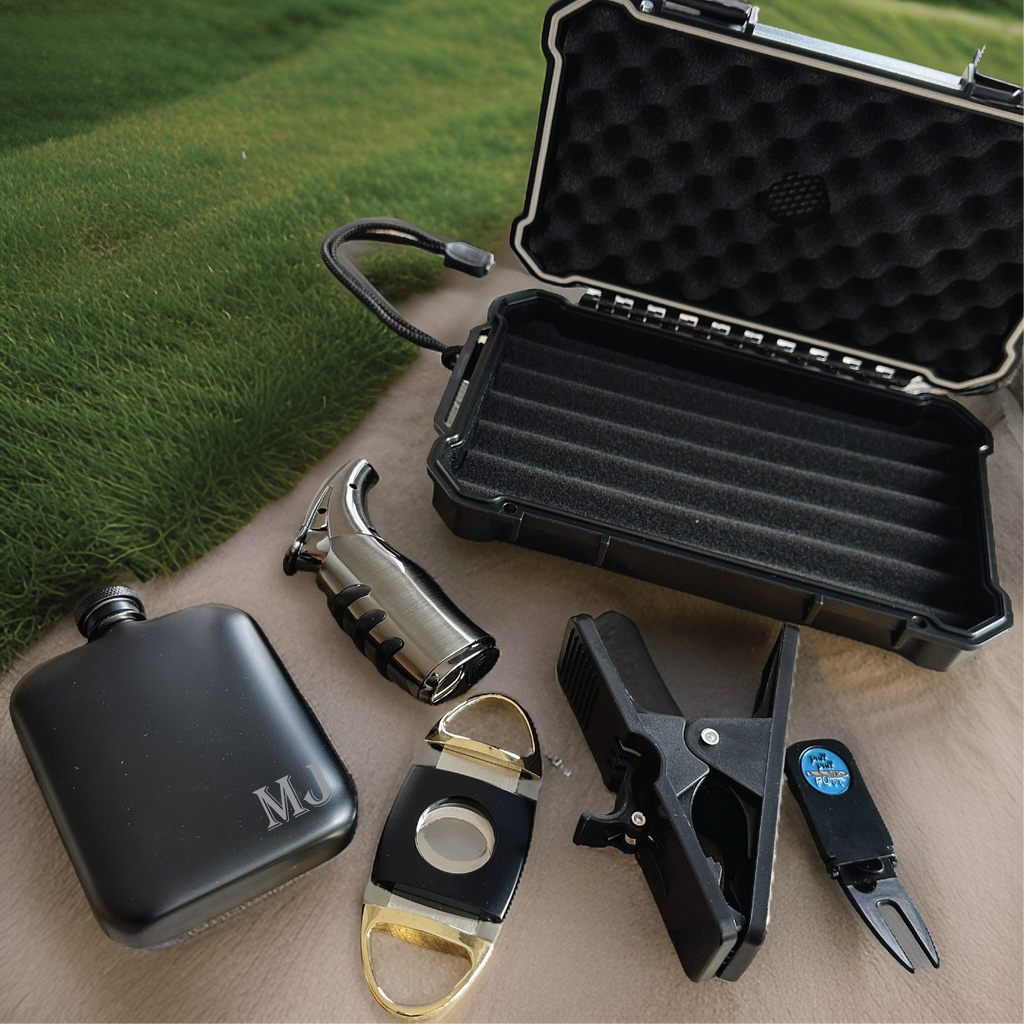Cigar Lovers Golf Gift Basket 