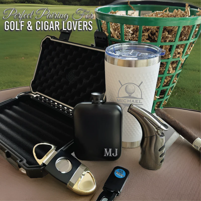 Cigar Lovers Golf Gift Basket 