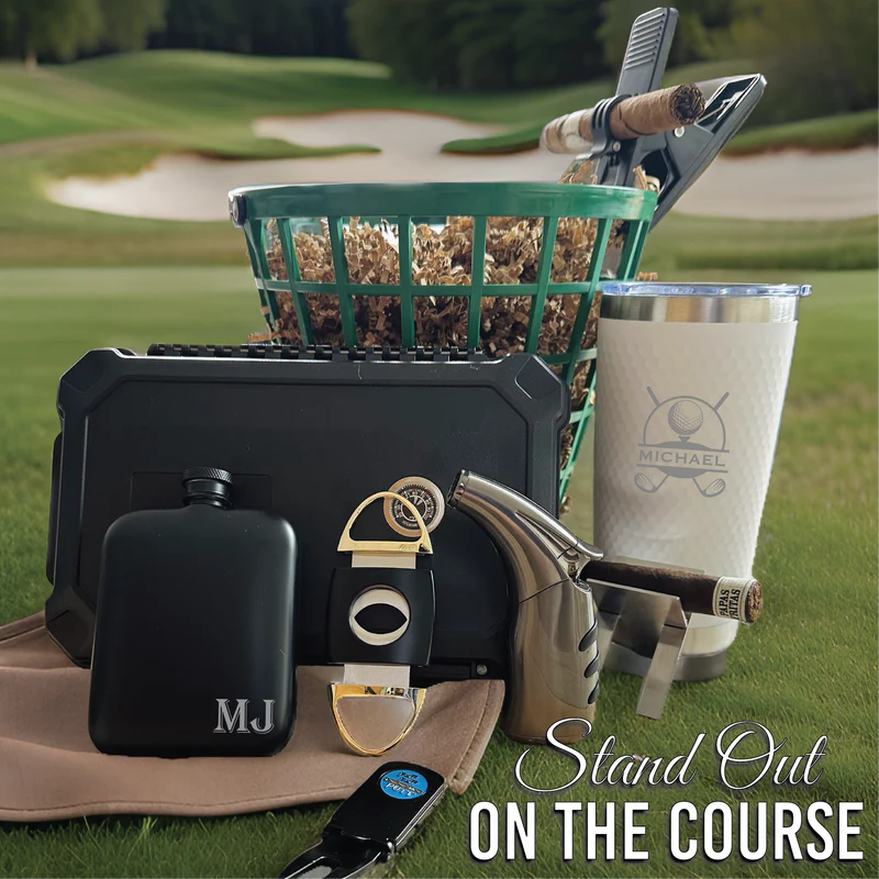Cigar Lovers Golf Gift Basket 