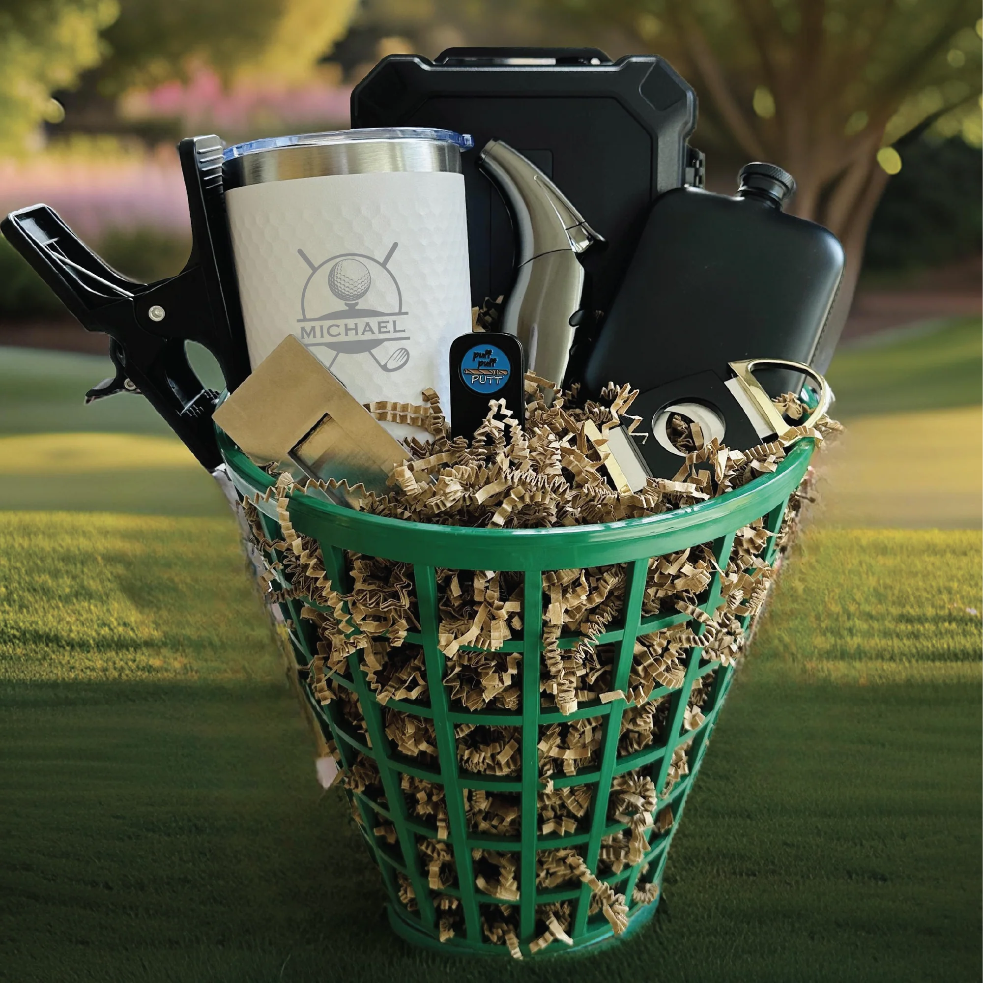 Cigar Lovers Golf Gift Basket 