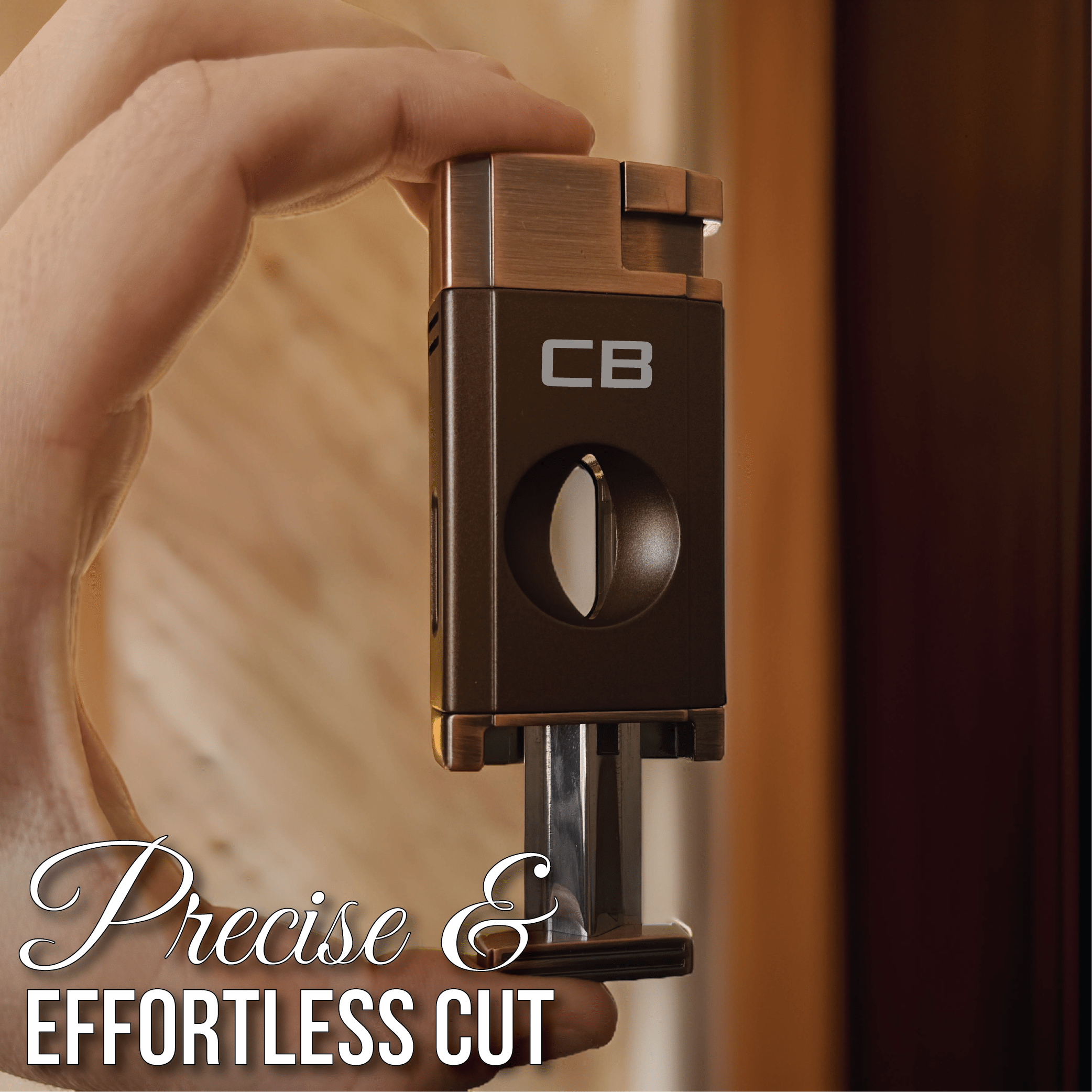 Elegant Personalized V-Cut Lighter: Dual Flame Precision 
