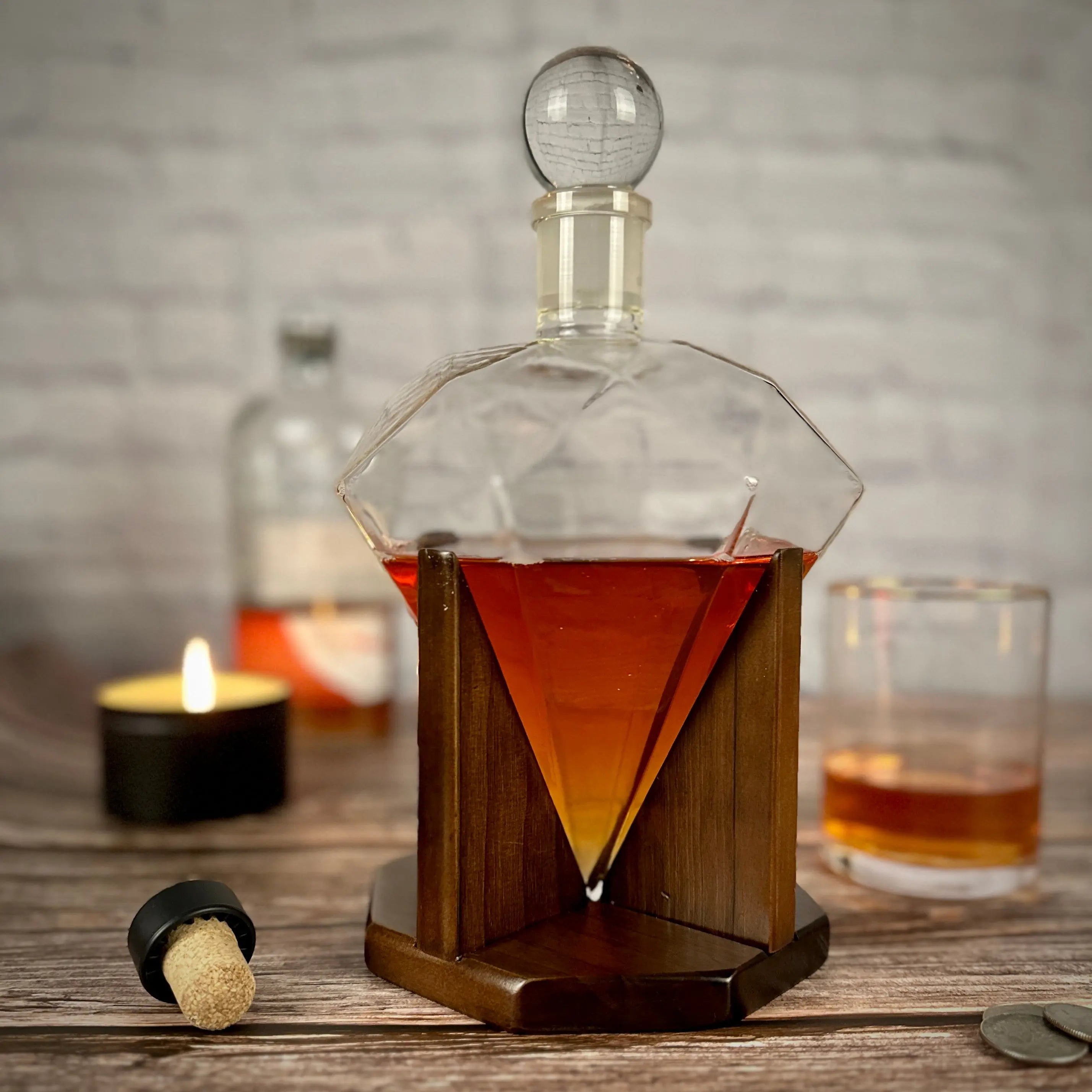 Unique Diamond Shaped Decanter