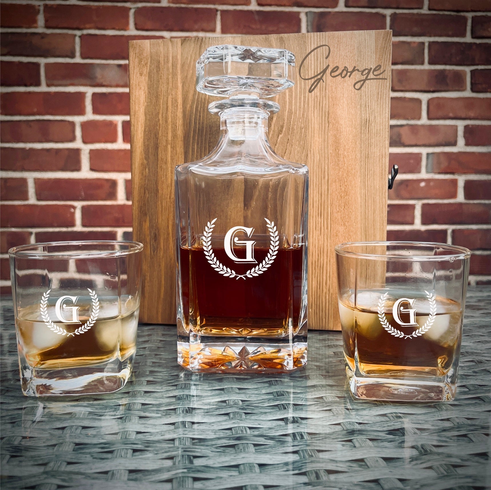 Personalized Decanter Box Set 