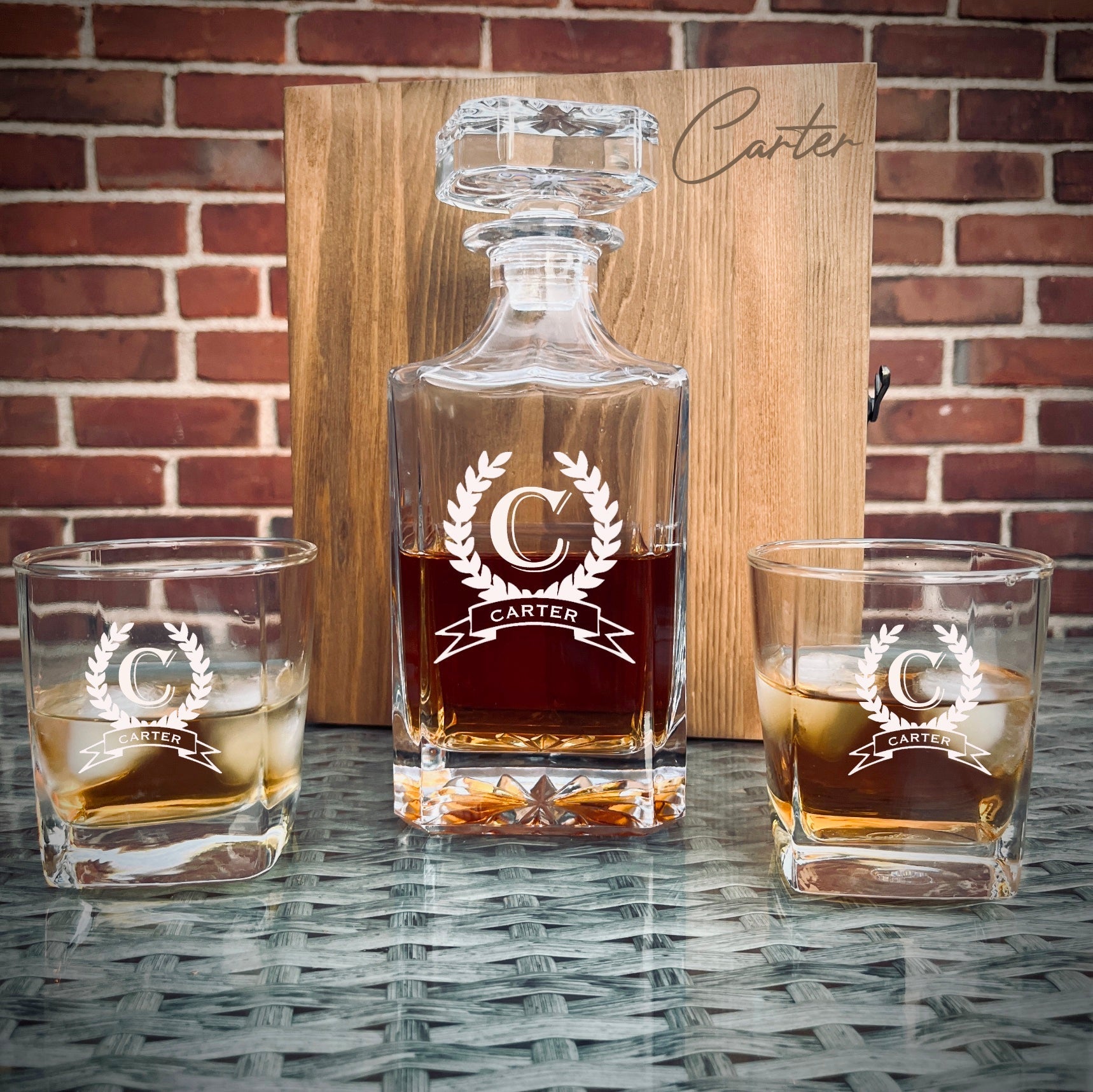 Personalized Decanter Box Set 