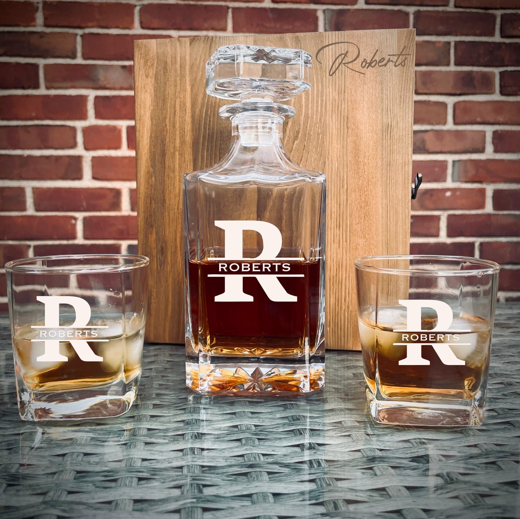 Personalized Decanter Box Set 