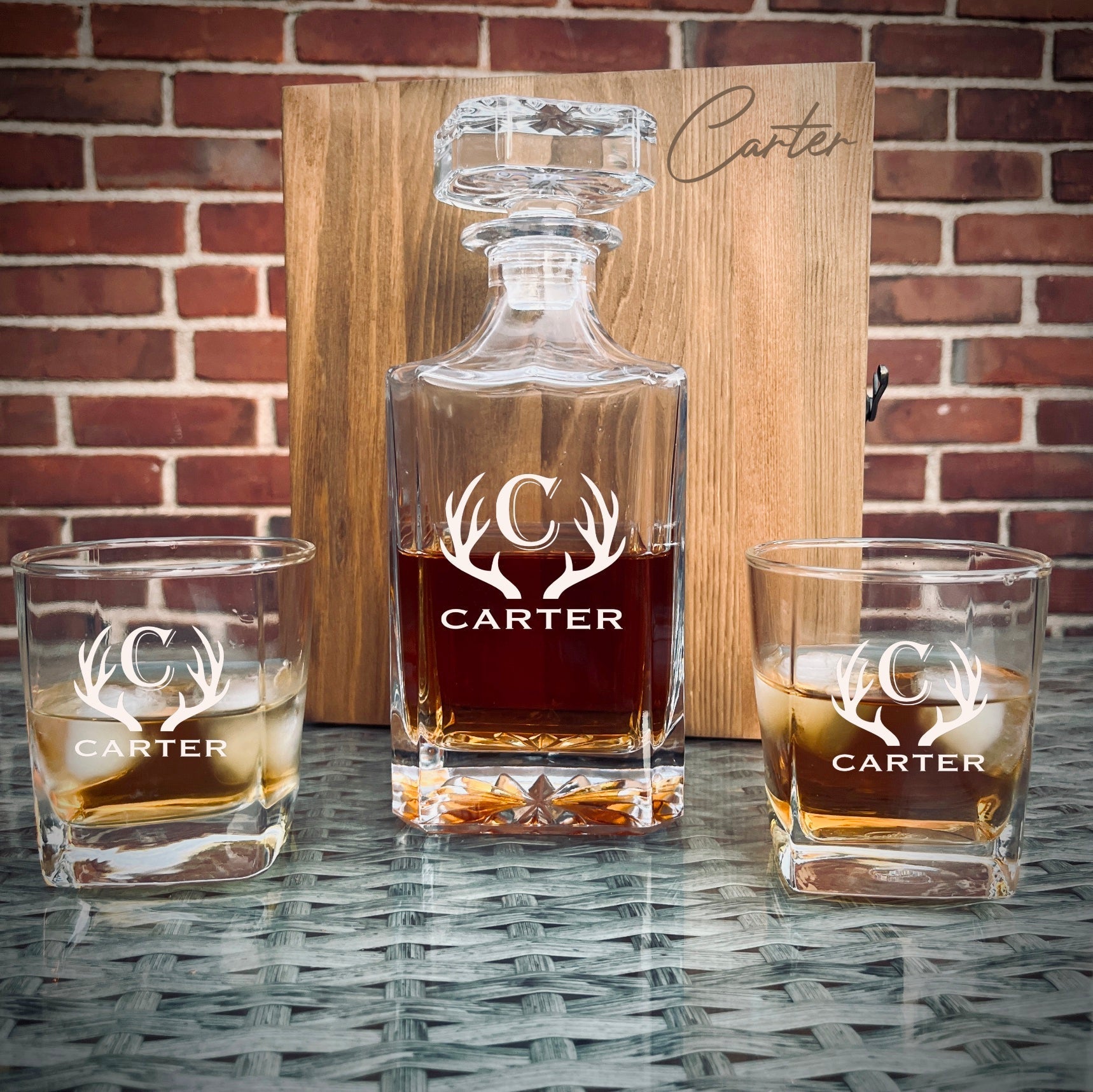 Personalized Decanter Box Set 