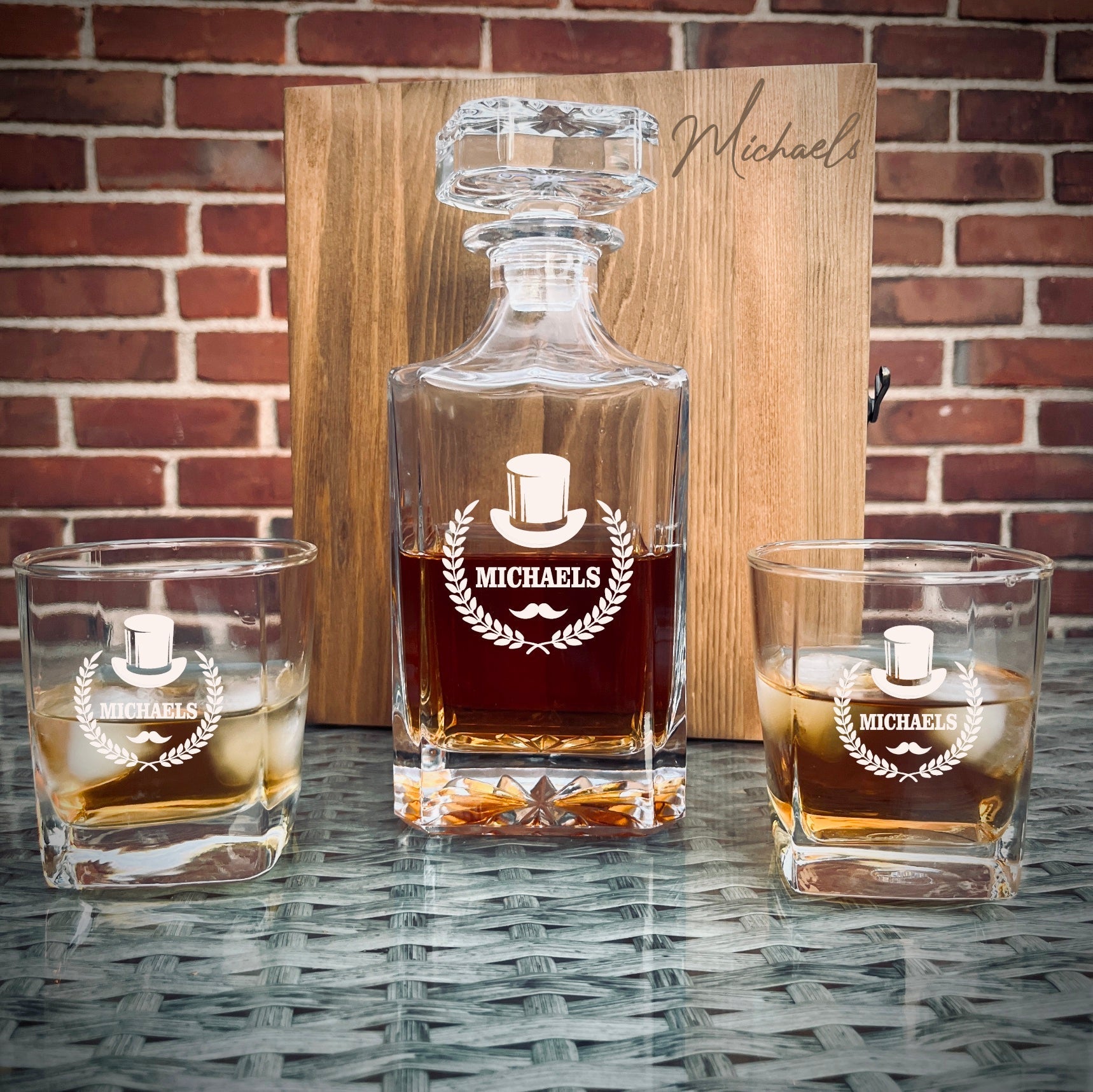 Personalized Decanter Box Set 