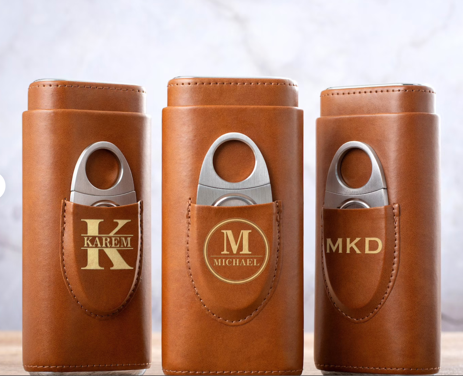 Custom Leather Cigar Case 