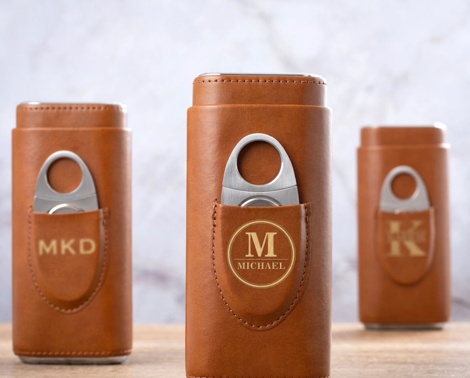 Custom Leather Cigar Case 
