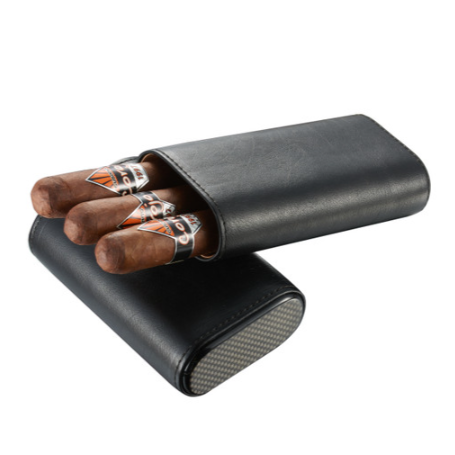 Genuine Top Grain Leather Cigar Case 