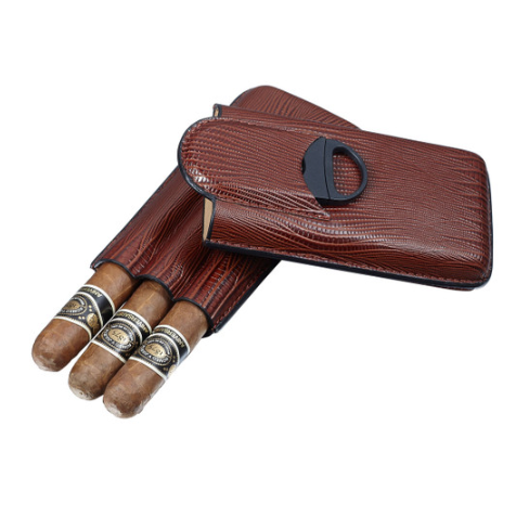 Sleek Smoker Cigar Case & Cutter 