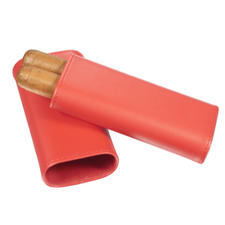 Red Flair Leather Cigar Case 