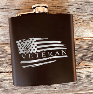 US Airforce Veteran Flag Flask