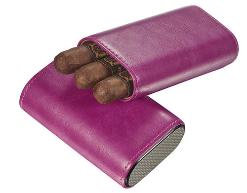 Genuine Top Grain Leather Cigar Case 