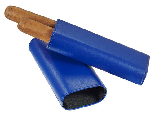 Santa Fe Blue Leather Cigar Case 