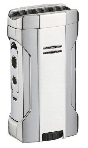 Silver Quad Flame Torch Lighter 
