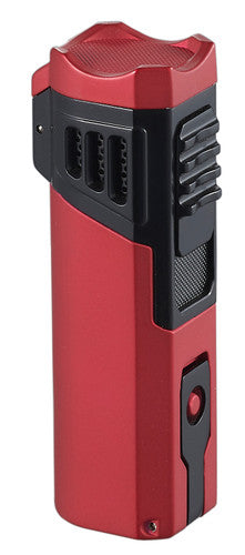 Ron Flamer Ron Burgundy Quad Flame Torch Lighter – 4 Butane Flames – Groovy Cigars