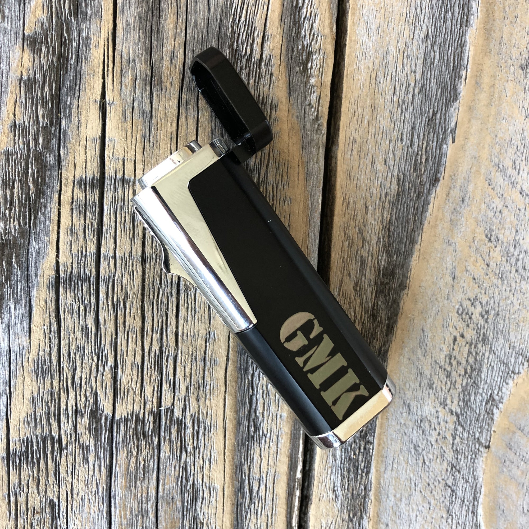 Black Engraved Torch Lighter