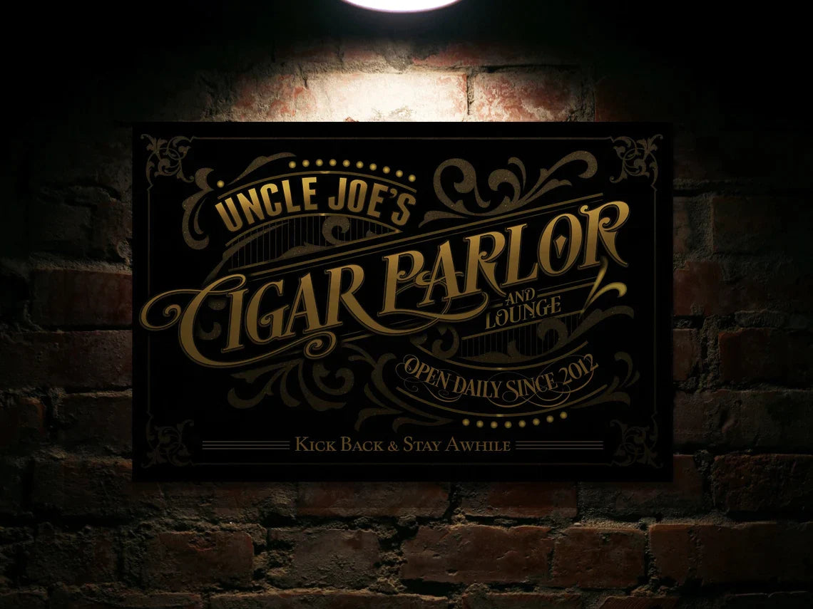 Personalized Cigar Parlor Sign 