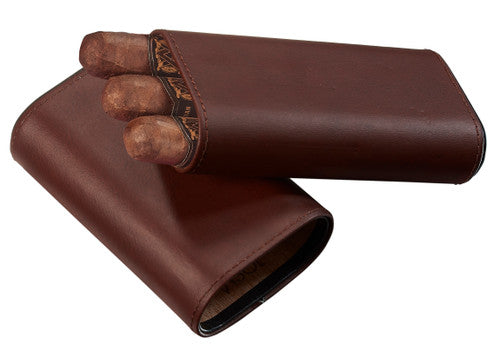 Genuine Top Grain Leather Cigar Case 